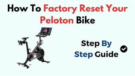 peloton bike factory reset|clear cache on peloton bike.